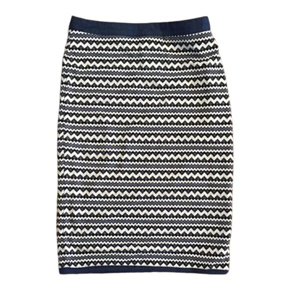 Stitch Fix | Pixley Kendahl Pencil Aztec Skirting Navy | S - Picture 1 of 6
